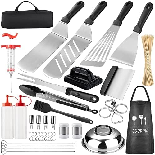 Griddle Accessories Kit, 144 Pcs Griddle Grill Tools Set for Blackstone and  Camp Chef, Professional Grill BBQ Spatula Set with Basting Cover, Spatula